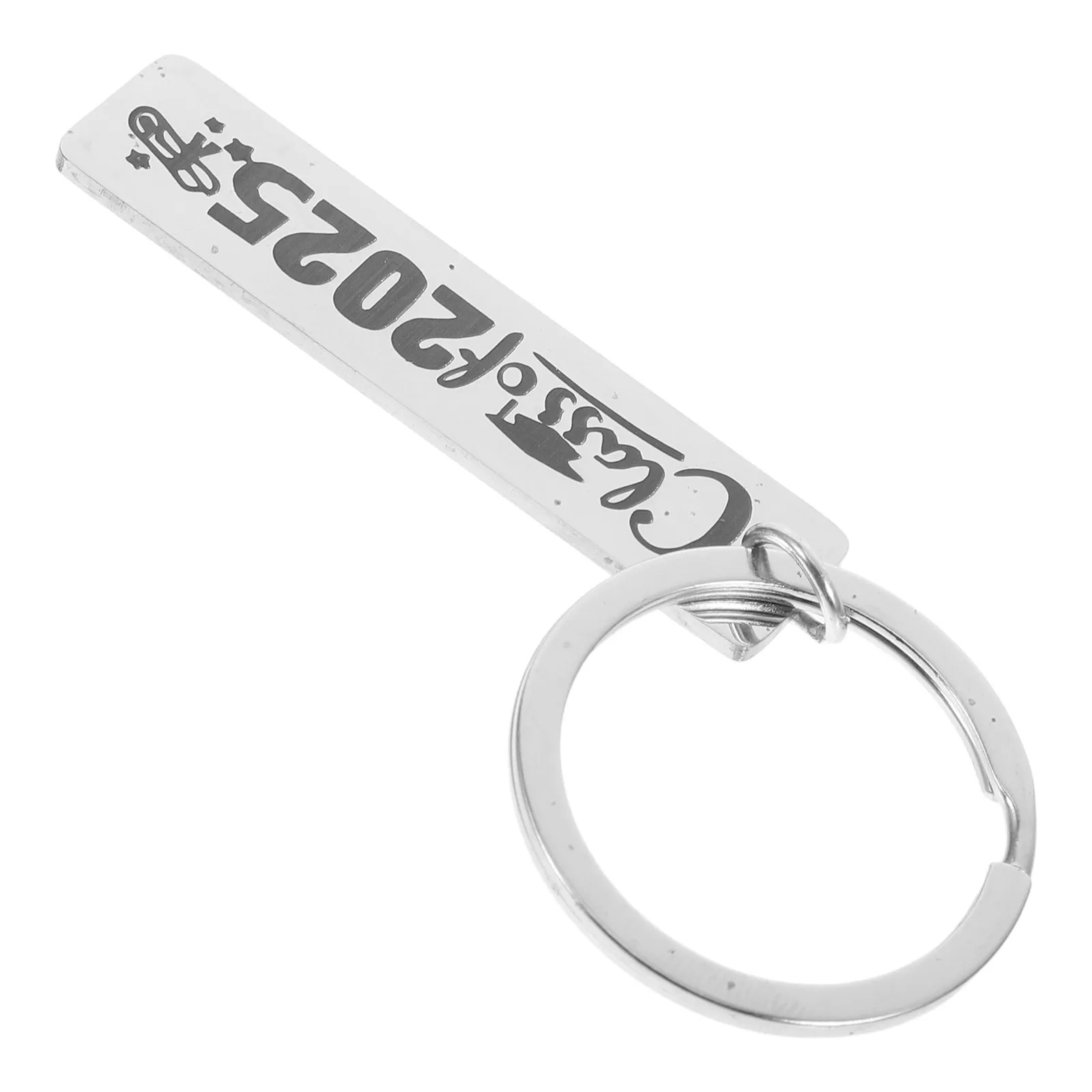 

Graduation Season 2025 Class Keychain Stainless Steel Ring Backpack Ornament Present Student Keepsake Gift
