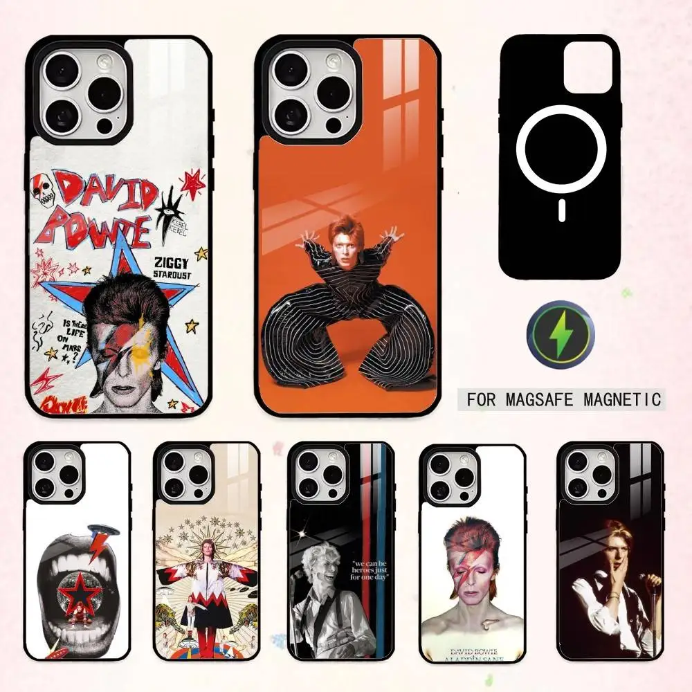 

V-Vintage Singer D-David B-Bowie Phone Case For iPhone17,16,15,14,13,12,11 Plus,Pro Max Magnetic For Magsafe Wireless Charging