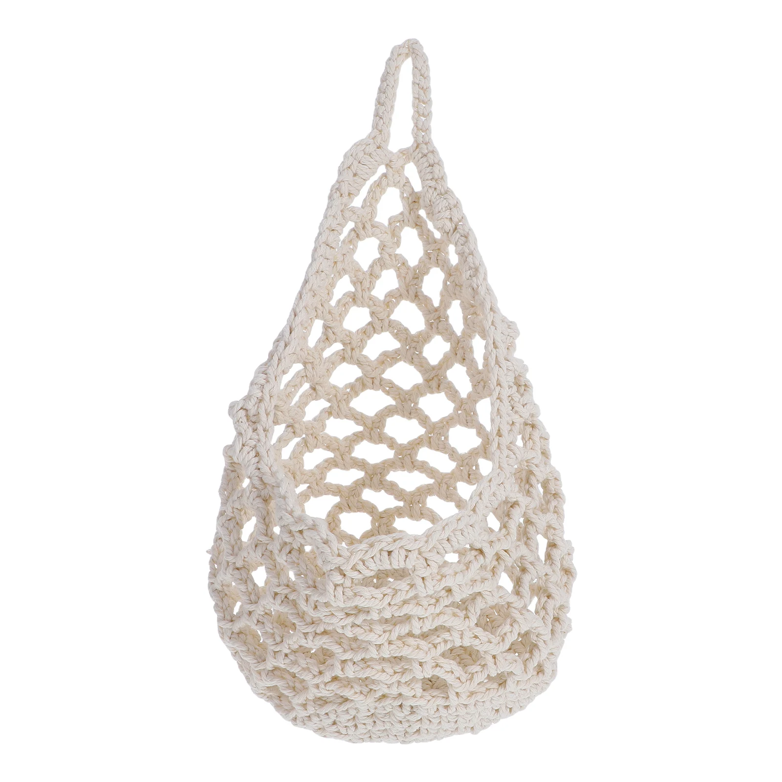 

Flower Pot Hanging Basket Boho Handwoven Cotton Rope Storage Kitchen Wall Baskets Fruit Vegetable Plant Holder Teardrop Garlic