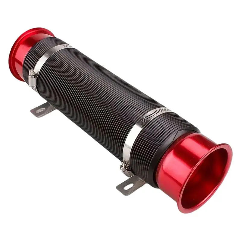 

A92P Car Air Intake Duct 76Mm Universal Flexible Telescopic Ventilation Hose With Vents Turbo Intake Pipe