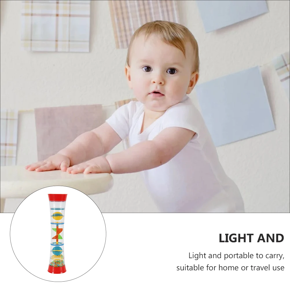 

Rain Sound Kaleidoscope Sensory Toys for Kids Rattle Plastic Toddler Music Early Development Baby