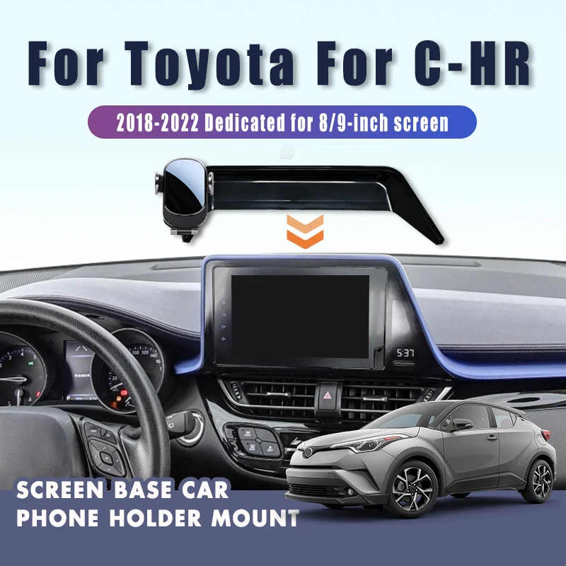 Bildschirm Basis Auto Telefon Halter Halterung Für Toyota C-HR CHR 2022 2021 2020 2019 2018, Zentrale Steuerung Stehen GPS Zubehör Abdeckungen