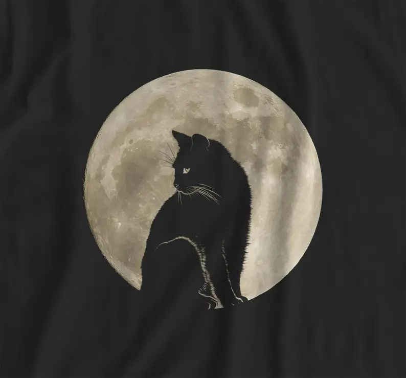 Cat Full Moon Mystique: Grunge Witchy Occult Pastel Goth Dark Academia Strega Gift