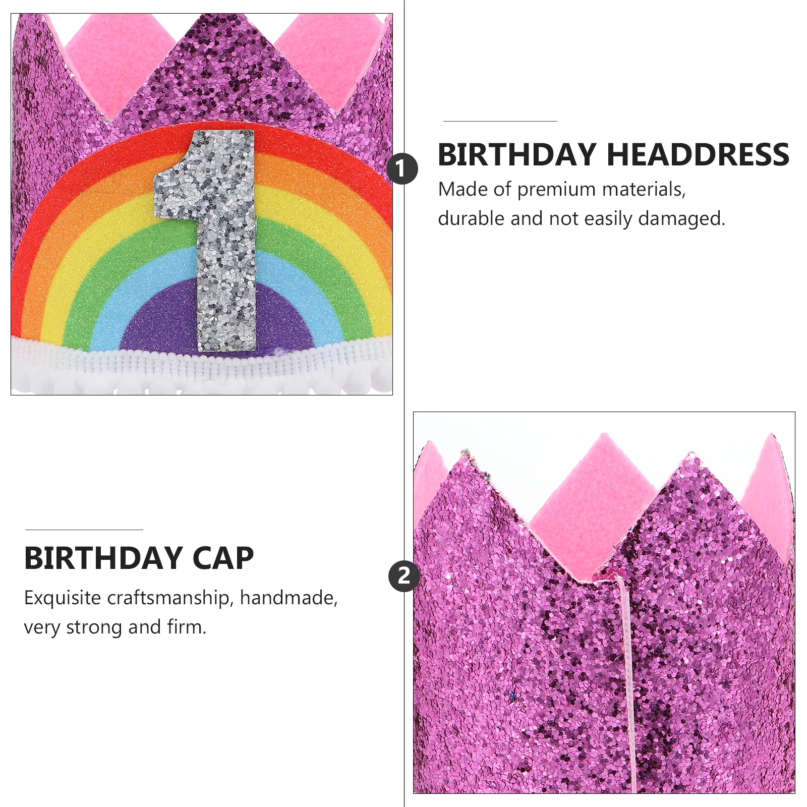 

Baby Headb Non woven Fabric Toddler Princess Birthday Party Hat Lightweight Suitable Celebrations Banquets