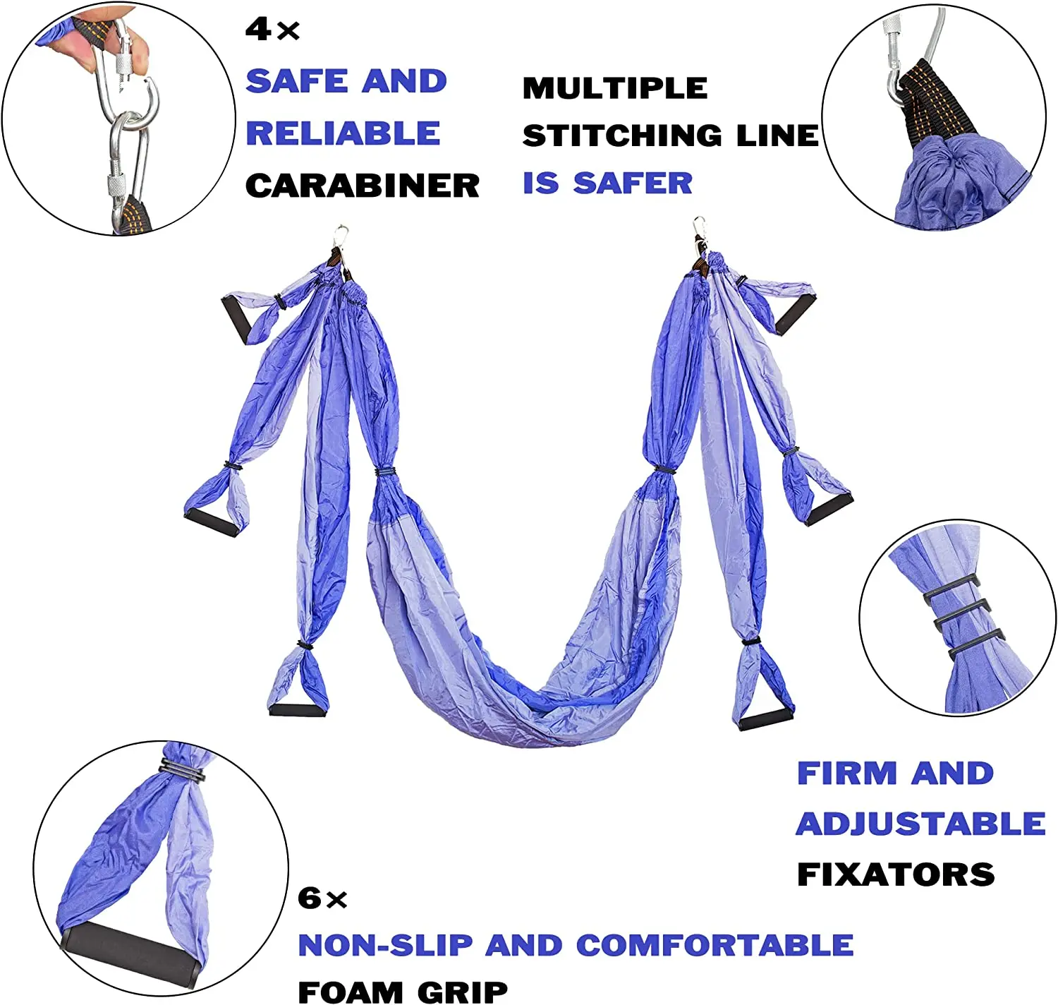 Full Aerial Yoga Hammock Set Yoga Swing Kit  for Yoga Antigravity Inversion Hanging Equipment