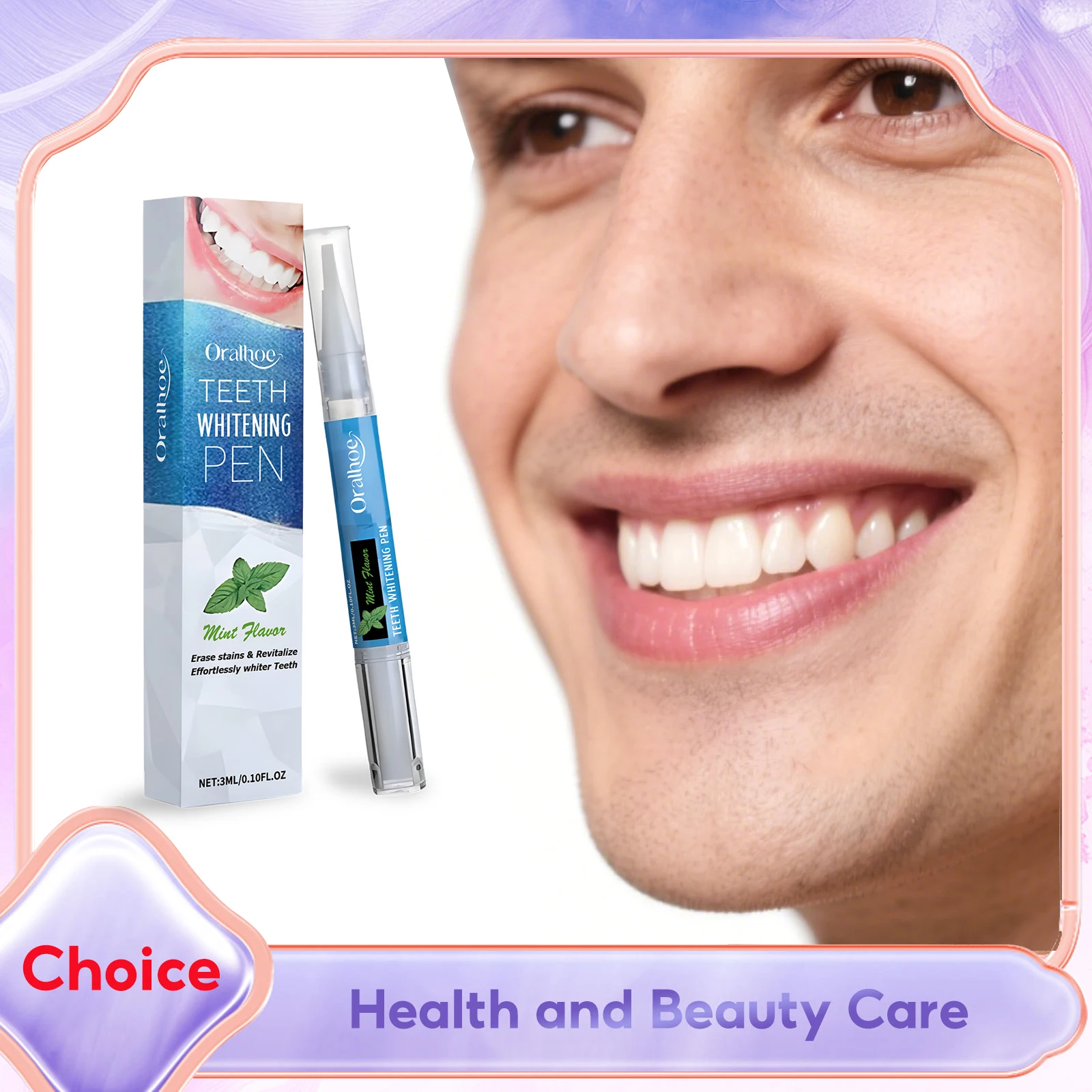 

Teeth Whitening Pen Sensitive Teeth Stain Removal No Sensitivity Painless Beautiful White Smile Mint Flavor Brighten Oral Care