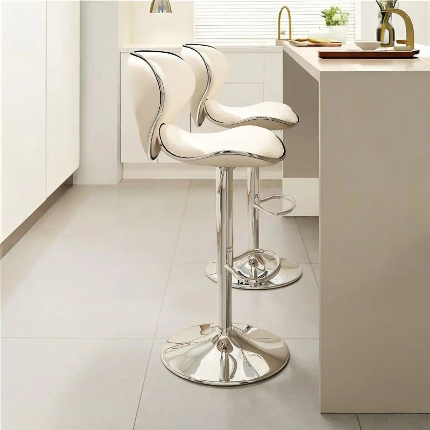 

Height Adjustable Counter High Bar Chair Luxury Modern Iron Dining Room Bar Chair Coffee Sillas Para Barra Alta Bar Furniture