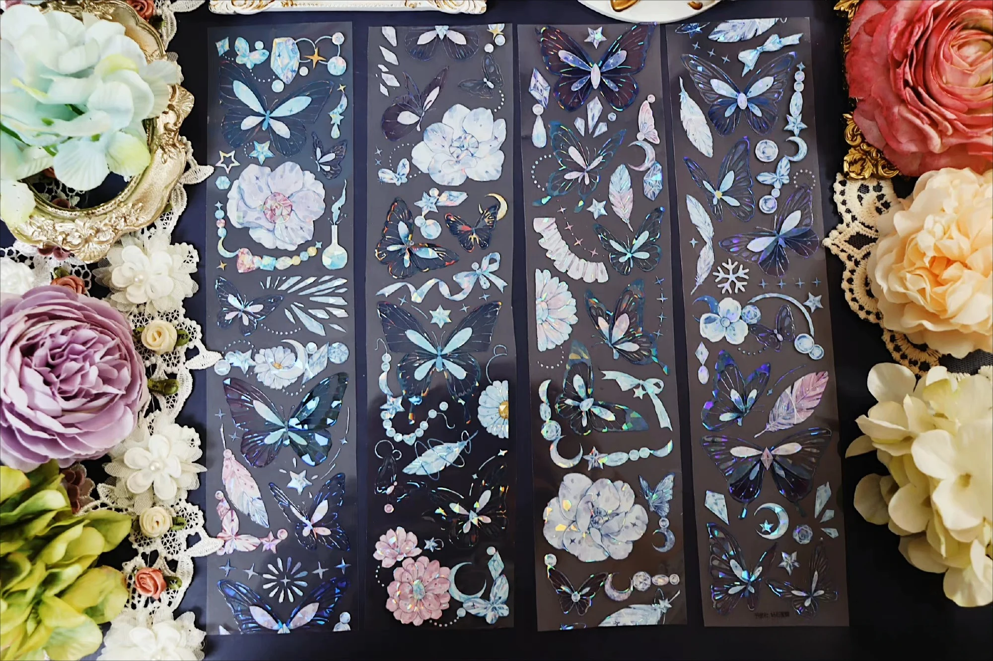 1 loop pet washi tape Washi Divine Comedy MBTI Part One Red Chamber Unfinished Golden Palace Butterfly Stick Character DIY Stick