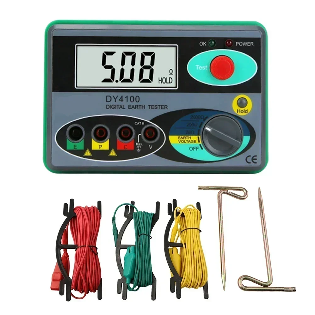 

DY4100 цифровой измеритель сопротивления заземления, тестер 3, диапазон измерений, мегаомметр для инженерных электрических железных дорог