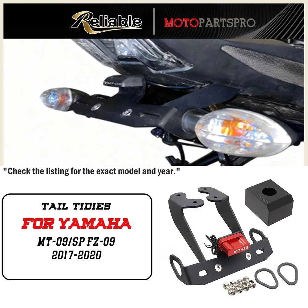 

For YAMAHA Motorcycle License Plate Holder MT-09/SP FZ-09 2017-2020 LED Light Tail Tidy Fender Eliminator MT09 2018 FZ09 MT09