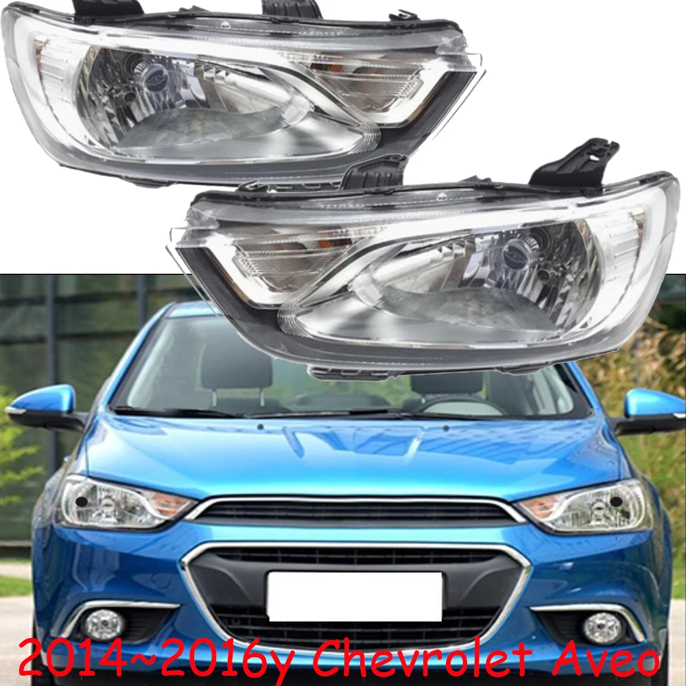 

1pcs car bumper headlamp For Chevrolet Aveo headlight 2014~2016y head lamp for Chevrolet Aveo fog lamp