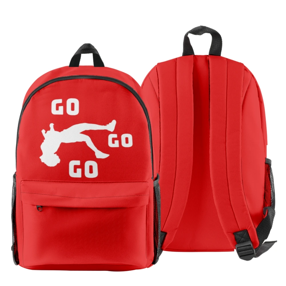 Nidal-Mochila Unisex Go Go Go Go, Bolsa de Ombro, Mochila Casual Streetwear, Sacos De Viagem