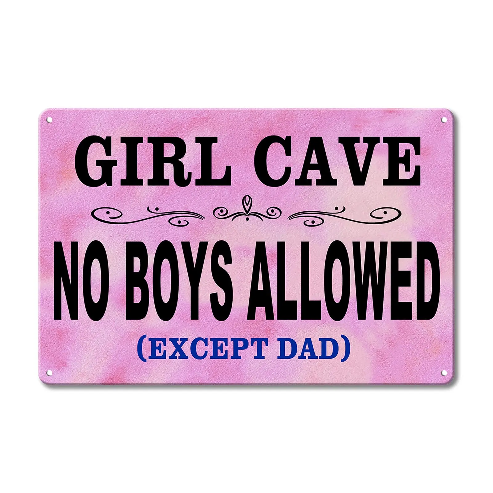 Kawaii Girl Cave Metal Sign Cute Girls Room Decorations For Bedroom And Bathroom Pink Gamer Room Door Decor Teenager Girly Thing