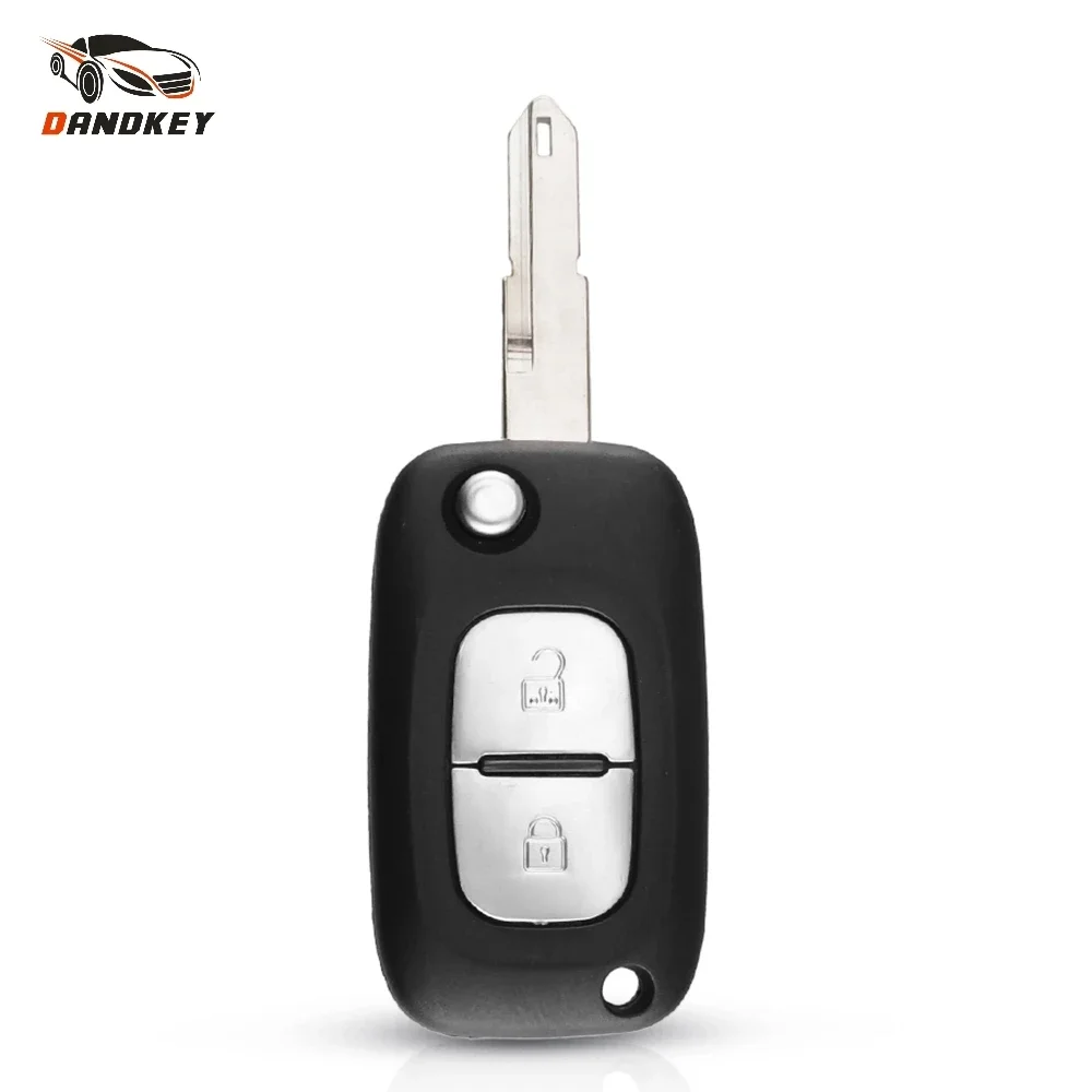 Dandkey NE73 Blade 2 Button Flip Folding Car Remote Key Shell Case For Renault Logan Clio Master Traffic Kangoo Megane laguna