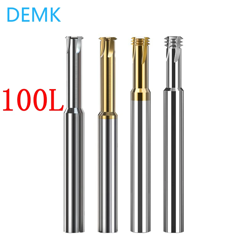 

Single-tooth extended thread milling cutter M1.4, M1.6, M1.8, M2, M3, M4, M5, M6, M8, total length 100mm, tungsten carbide
