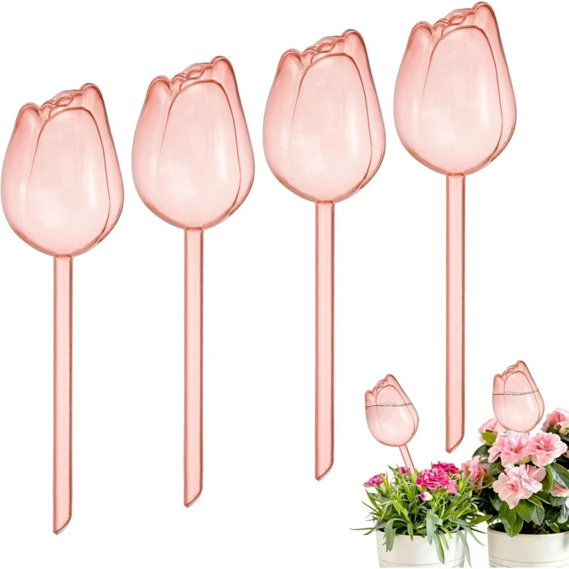 Creative Tulip Flower Shaped Slow Drip Waterer, Portable Automatic Self Watering Spike, Household Lazy Plant Irrigation Dropper