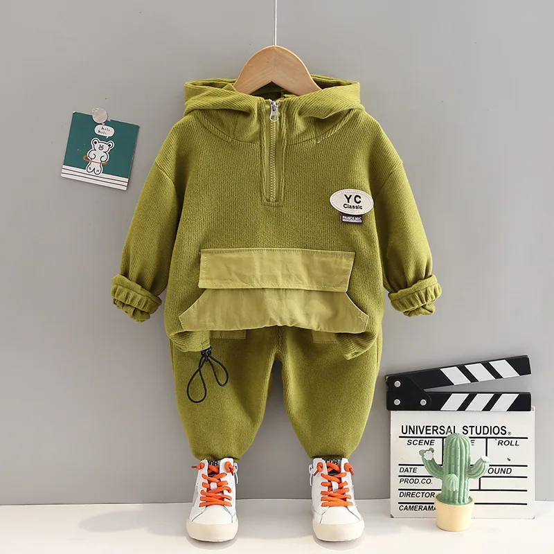 

Boys Clothing Sets Spring Autumn Children Cotton Hoodies Coats Pants 2pcs Tracksuits For Baby Girls Sports Suit Kids Outfits 5Y