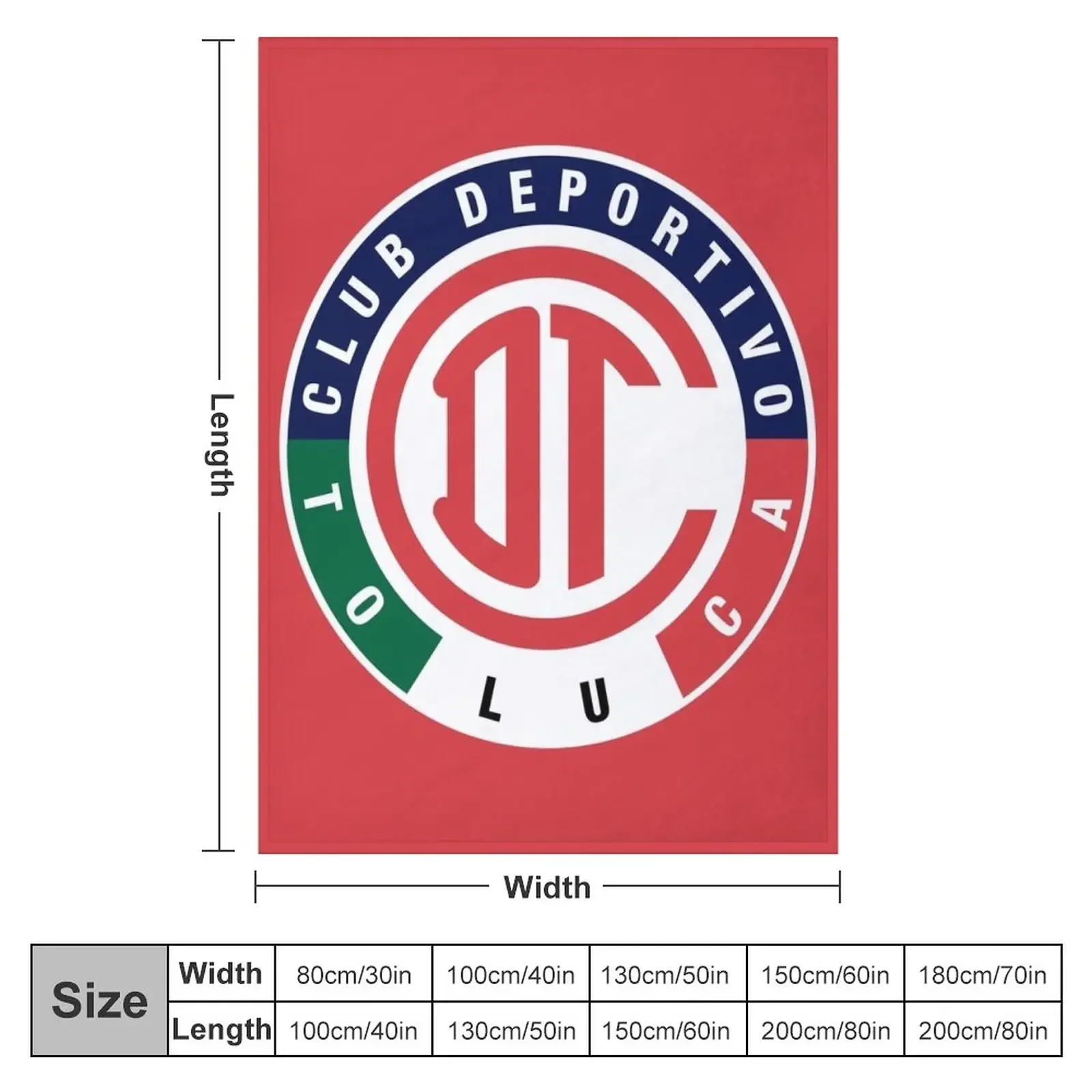 Deportivo Toluca Futbol Club Mexican Diablos Rojos Throw Blanket Vintage Summer Beddings Blankets