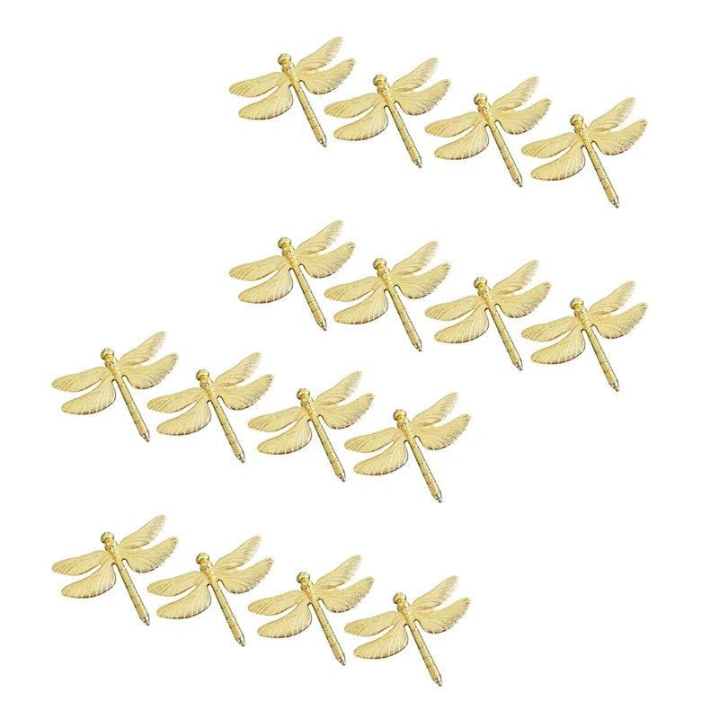 

16PCS Dragonfly Napkin Ring Gold DIY Hotel Wedding Banquet Table Display Metal Napkin Buckle Christmas Decoration