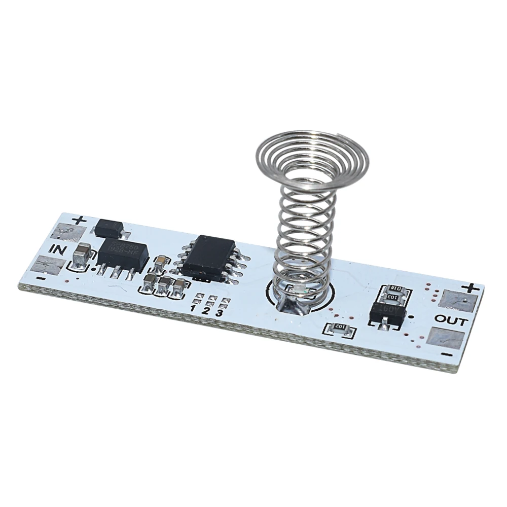 DC 12V Coil Spring Switch LED Dimmer Control Switch Capacitive Touch Sensor Switch for Smart Home LED Light Strip