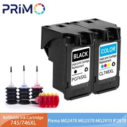 PG745XL CLI746XL 745XL 746XL Refillable Ink Cartridge 30ML Refill Ink for Canon Pixma MG2470 MG2570 MG2970 IP2870 IP2872 TR4570