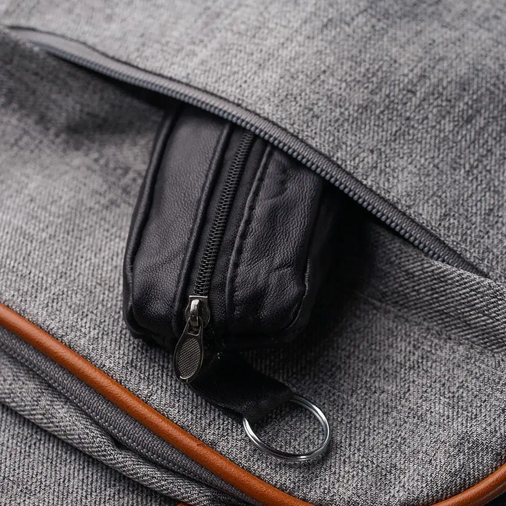 Modischer Schlüsselanhänger aus echtem Leder, Kleingeldtasche, Clutch, Schlüsselhalter, Organizer, tragbare Mini-Münzaufbewahrung für Männer und Frauen – Detail 12
