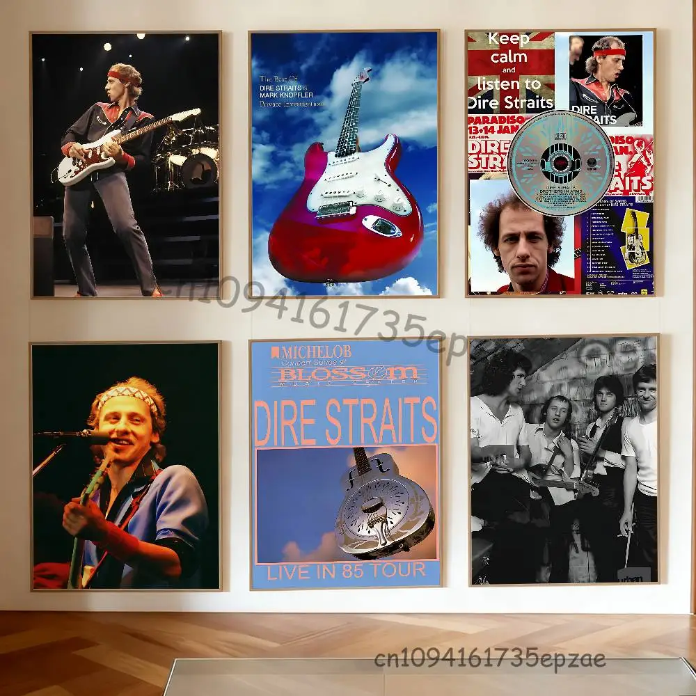 

D-Dire S-Straits Poster Multi-Purpose Wall Art for Living Room Bedroom Office Hallway Bar Home Decor Gift