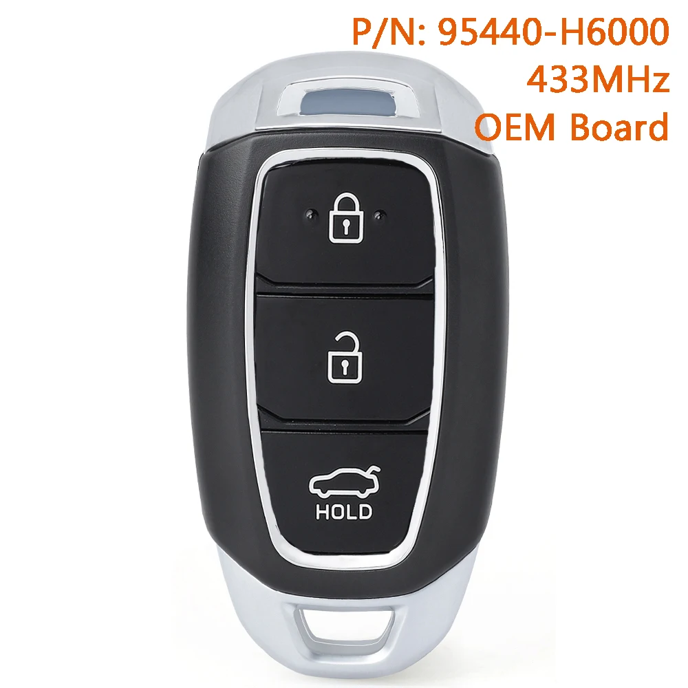 

KEYECU OEM Booard for 95440-H6000 Remote Car Key Fob for Hyundai Accent 2018 2019 2020 433MHz 8A Chip SYEC3FOB1608 3 Buttons