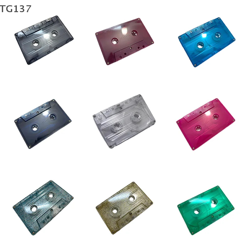 1Pc Cassette Tape Transparent Storage Box Audio Magnetic Recording Blank Tape Case Dustproof Box