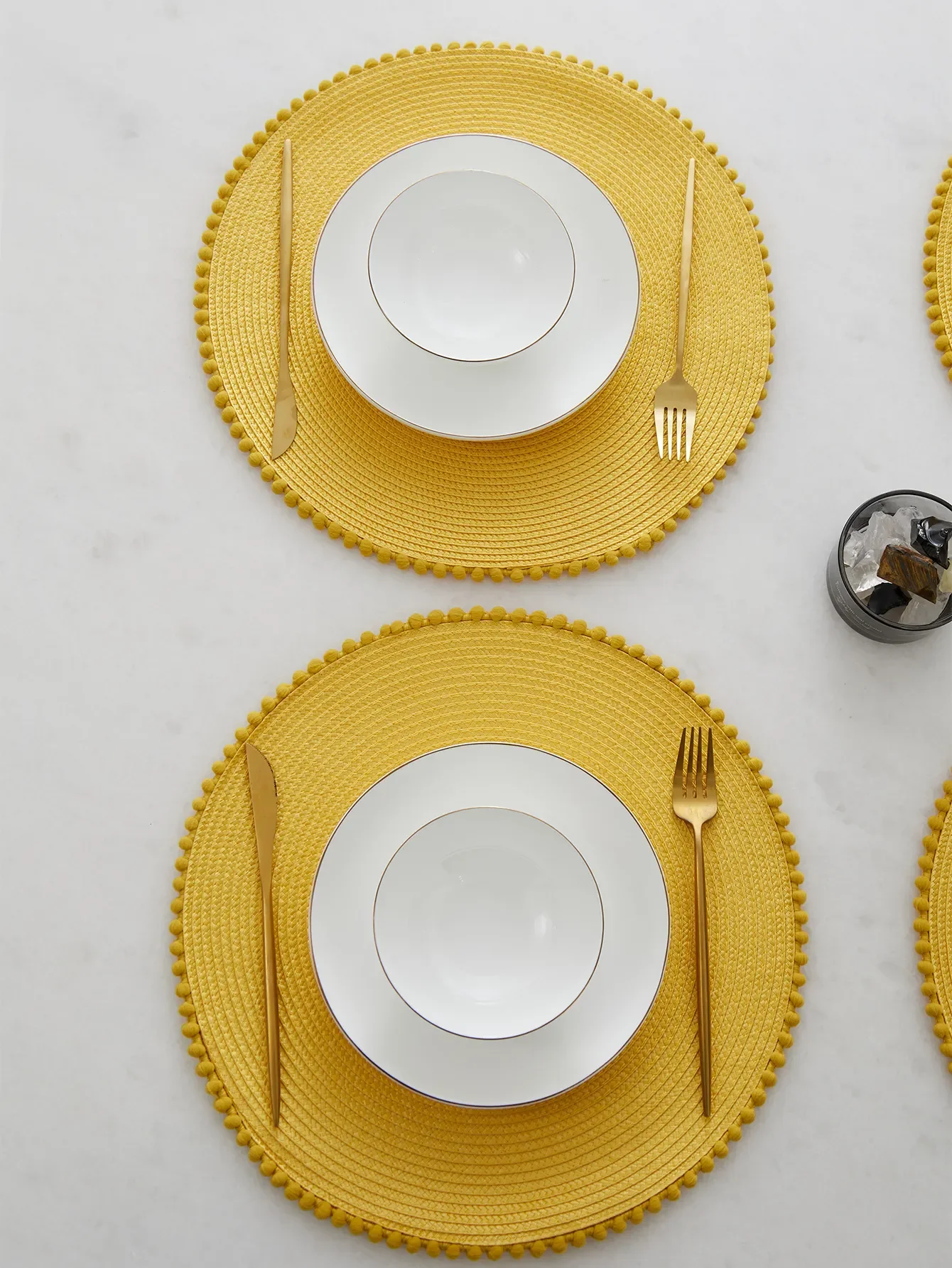 مجموعة مفارش أطباق مكونة من 4 قطع، وسادة مقاومة للحرارة، سجادات طاولة قابلة للغسل لطاولة طعام المطبخ، سجادات مكان مضادة للانزلاق بألوان مختلطة #5