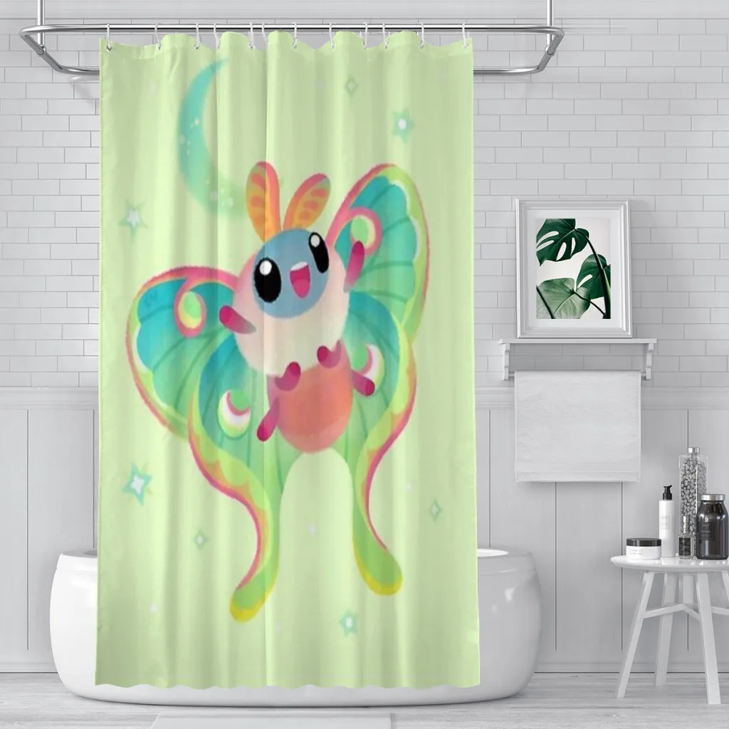 

Shower curtain Bathroom Luna Moth decor Modern household Curtain Festival gift