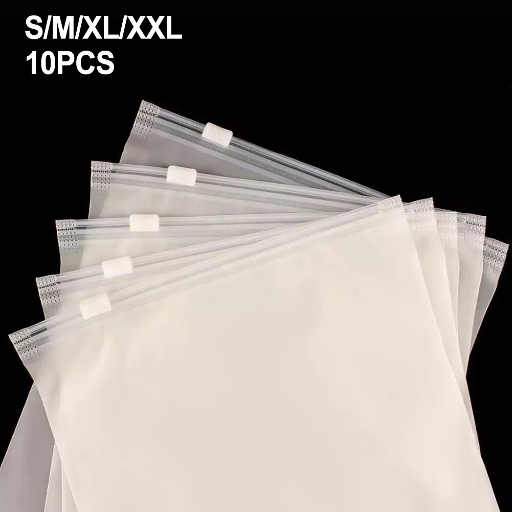 Storage Bag Organize Like a Pro 10Pcs Clear Waterproof Storage Bags for Efficient Travel Packing of Clothes and Makeup