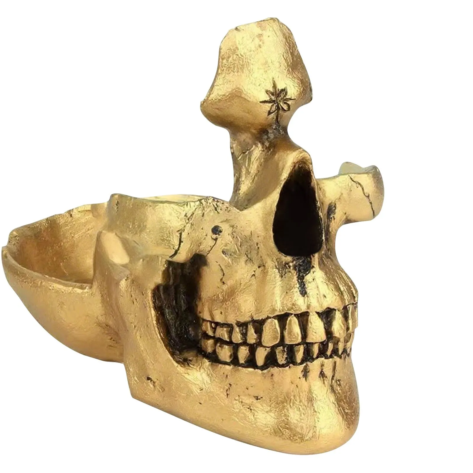 

Creative Skull Glasses Stand Skeleton Spectacle Frame Halloween Decorations Display Stand Key Stand Resin Sculpture Unique Item