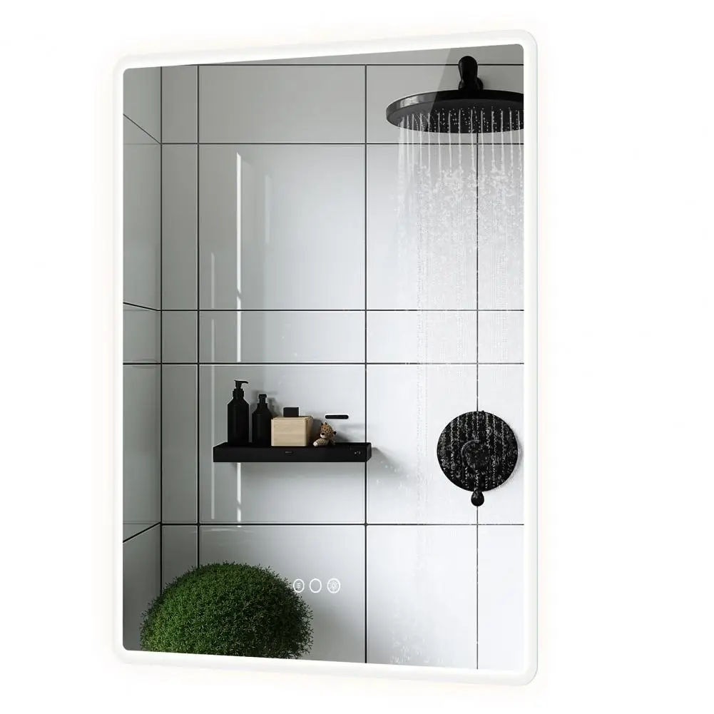 Smart Bathroom Mirror Light, LED Bathroom Mirror with Light, Wall-Mounted Smart Mirror