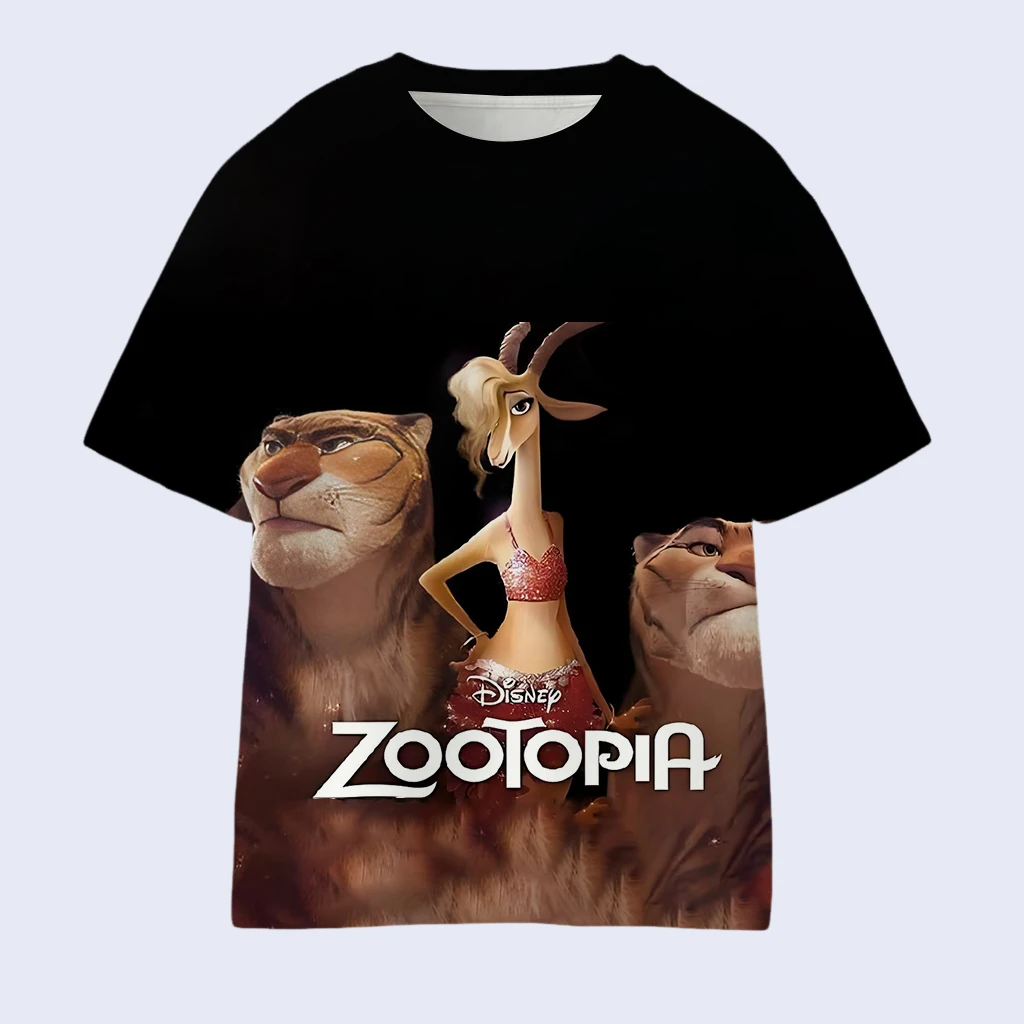 تي شيرت كاجوال للأطفال للصيف والخريف - طباعة ديزني زوتوبيا 2 غزال، ناعم وصديق للبشرة، مثالي للطبقات أو الملابس الخارجية #3