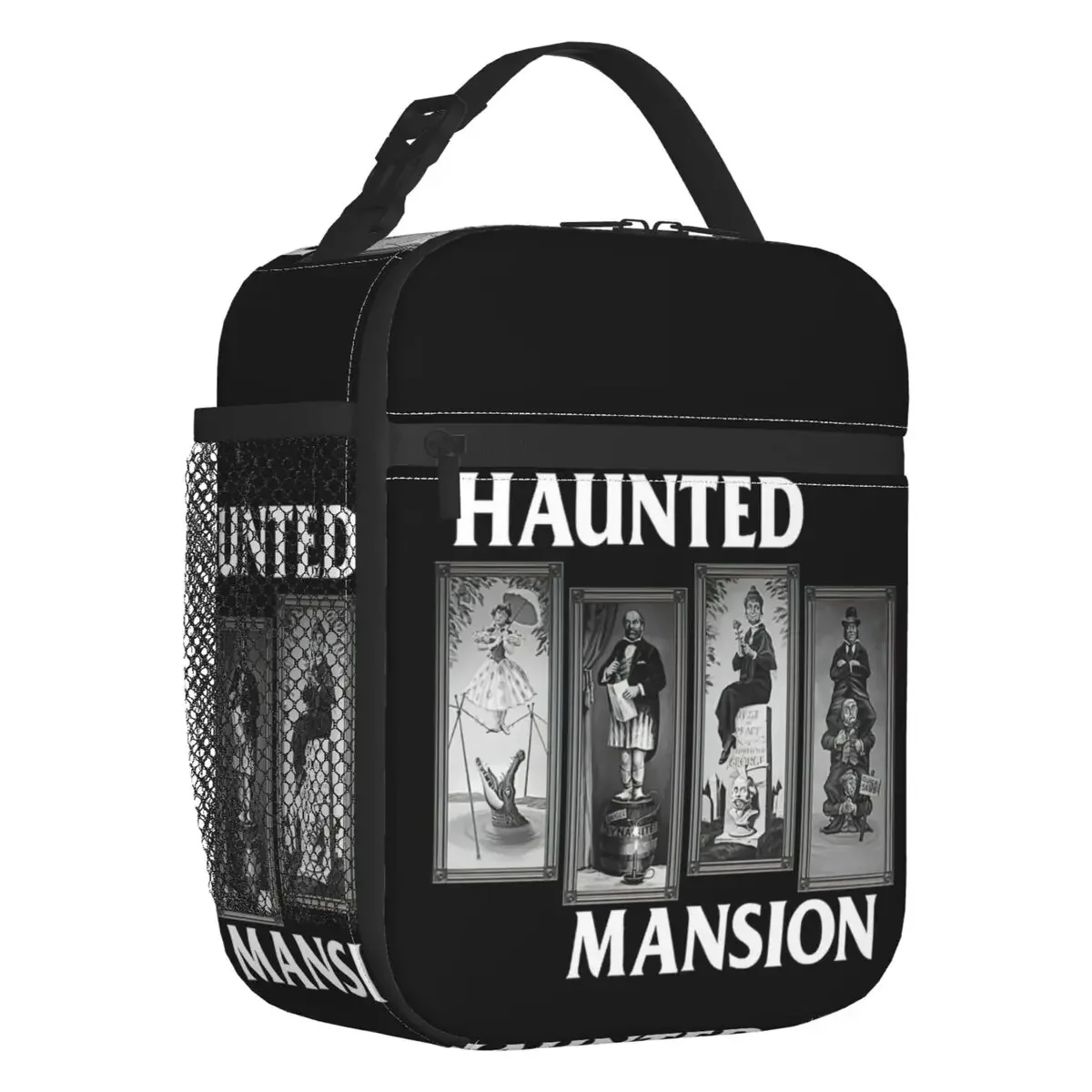 Haunted Mansion smorfia borsa da pranzo isolata per le donne Resuable Halloween Ghost Horror Movie Cooler Thermal Lunch Box Kids School