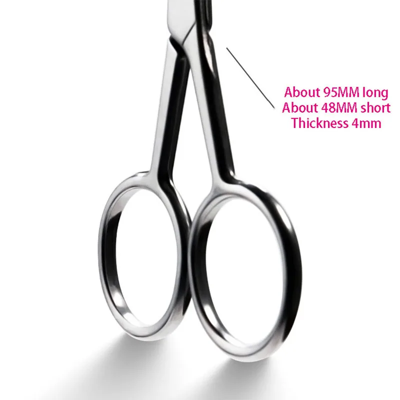 304 Stainless Steel Nose Hair Scissors Cosmetic Eyebrow Trimming Beauty Scissors Beard Scissors Beauty Scissors