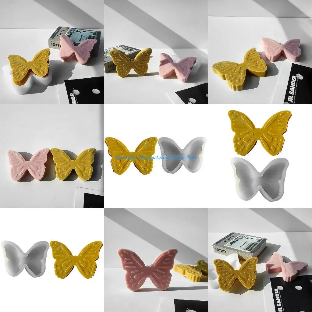 E56A قالب سيليكون مرن لشموع الفراشة العطرية DIY شموع جميلة لصناعة قوالب الراتنج لمحبي الحرف اليدوية #1