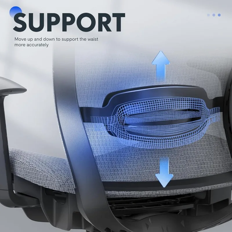 Ergonomic Office Chair, High Back Mesh Computer Chair, Comfy Home Office Desk Chairs with Lumbar Support Tilt Function