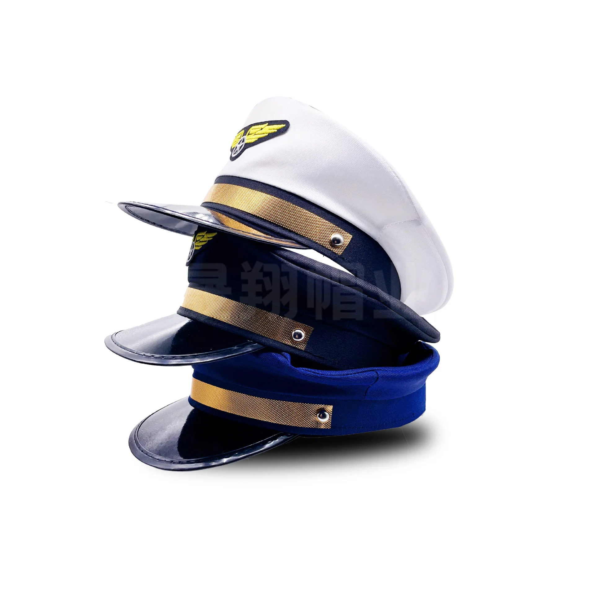 Military Hat Army Peaked Captain flight cap fun party sun protection shade adjustable adult flight attendant accessories 8M169