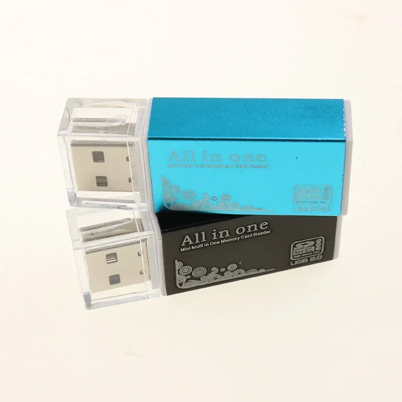 Nworld All in 1 Multimemory Card Reader Tiny Blue USB 2.0 Card Reader Adapter For Micro SD SDHC TF M2 MMC Laptop Accessories