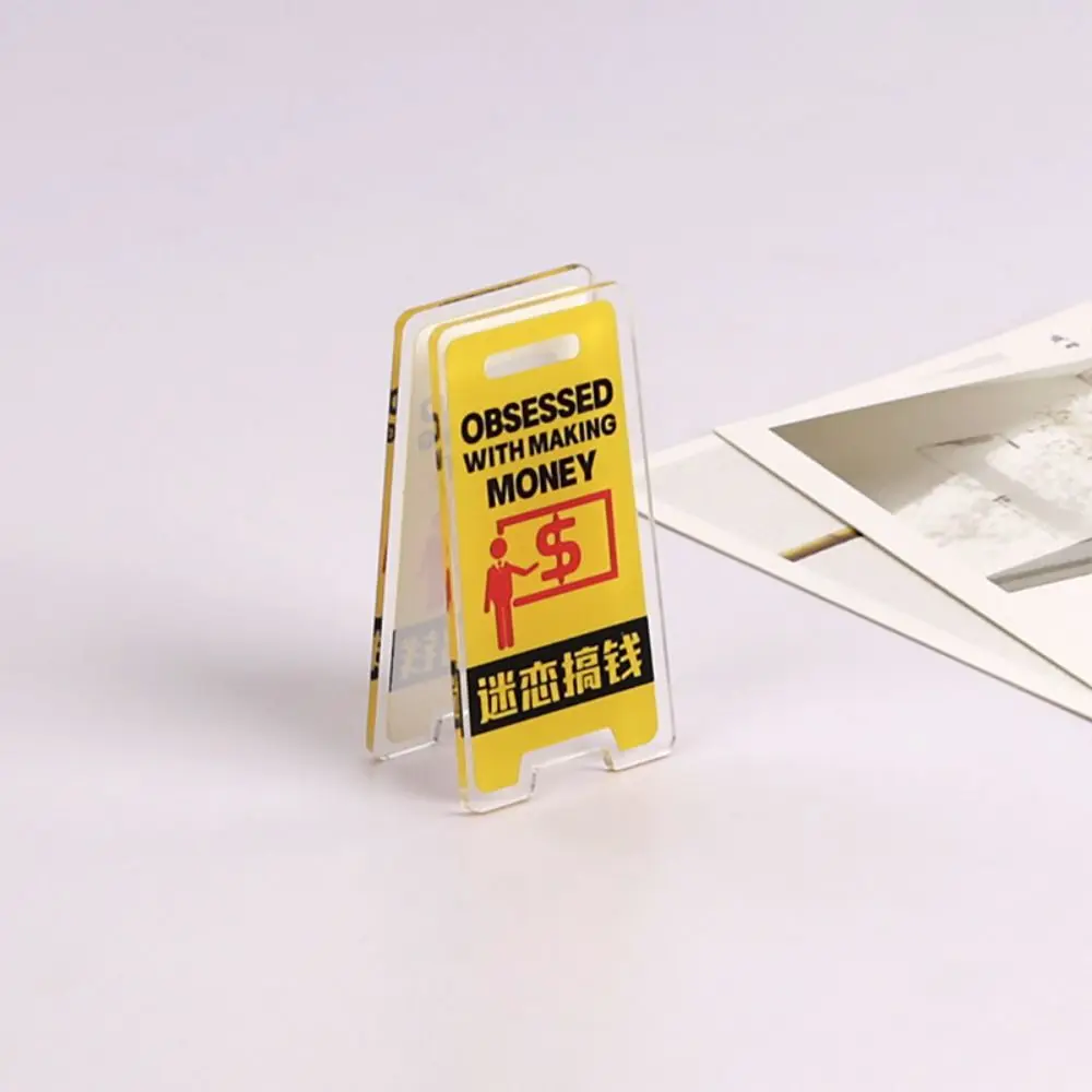 

Transparent PP Clip Warning Sign Acrylic PP Clip Acrylic Two-sided Hand Account Clip Creative Diy Sealing Clip Office Stationery