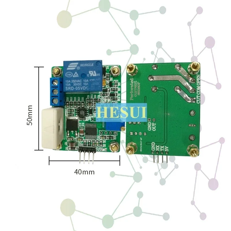 WCS1800 Hall Current sensor DC AC detection module 30A Serial port output overcurrent protection