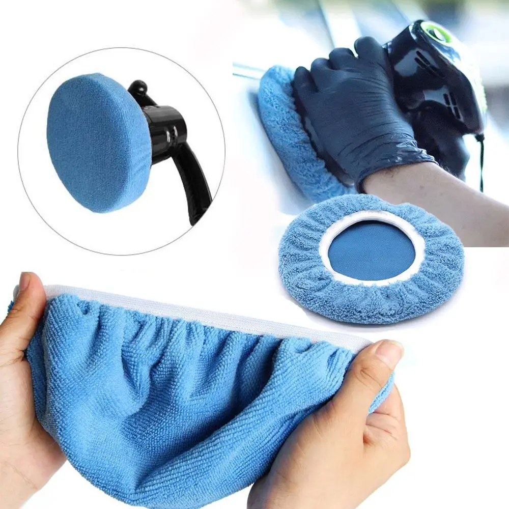 

Car Polisher Pad Bonnet 5 to 6 inch 7 to 8 inch Buffer Bonnets Soft Microfiber Polisher Pad Cover Waxing Applicator Bonnet