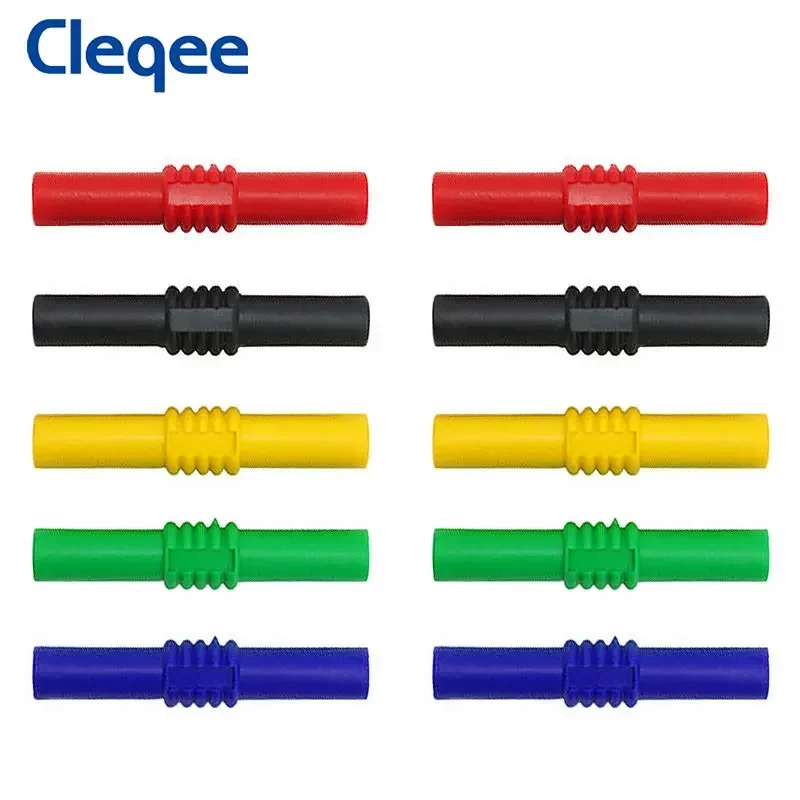 Cleqee P7023 4mm Banana Socket Female Adapter Extension Insulated Banana Plug Coupler Female to Female Connector