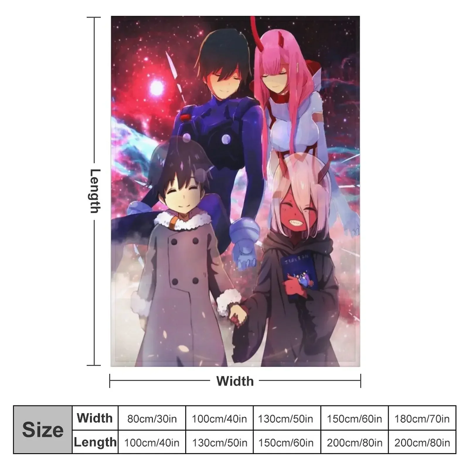 Darling In The FranXX 3 Throw Blanket Moving Sleeping Bag Luxury Brand Blankets