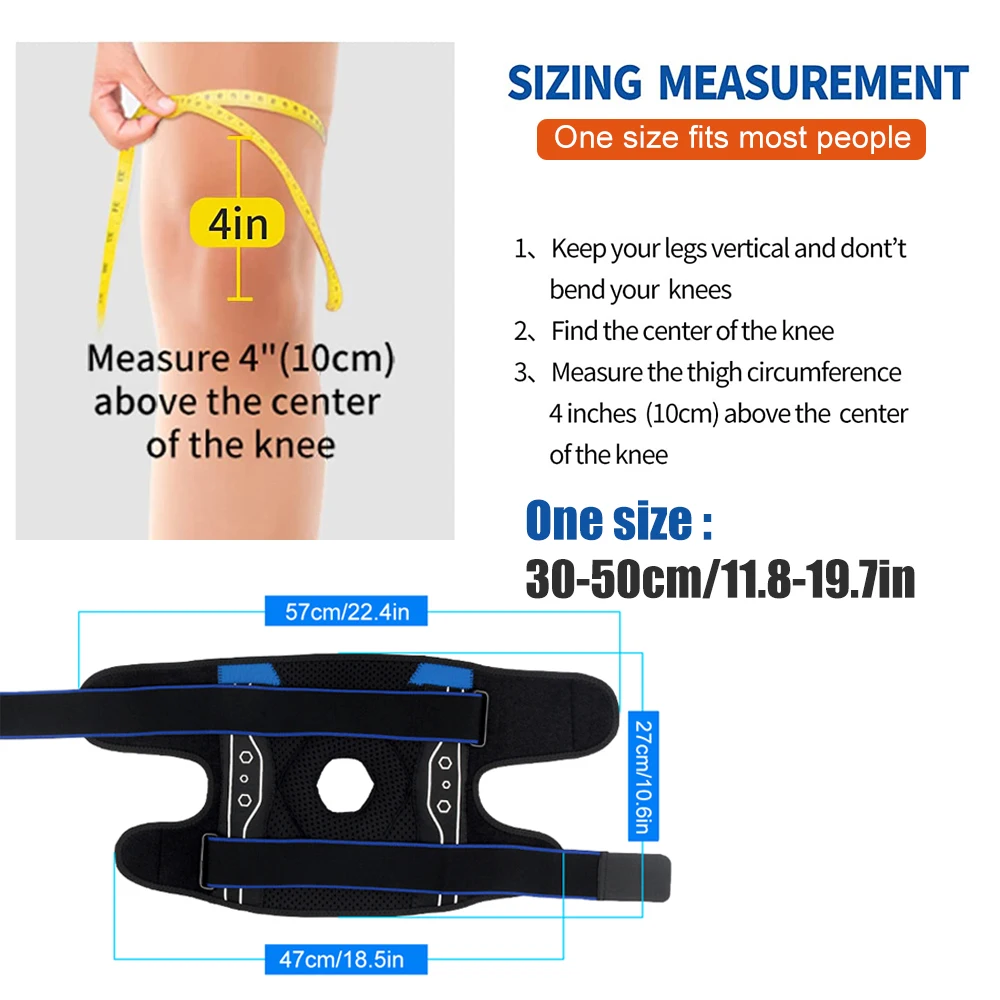 Tcare 1 PC Professional Knee Brace Sleeve Support with Side Stabilizers & EVA Pads Knee Pain Running Meniscus Tear ACL Arthritis