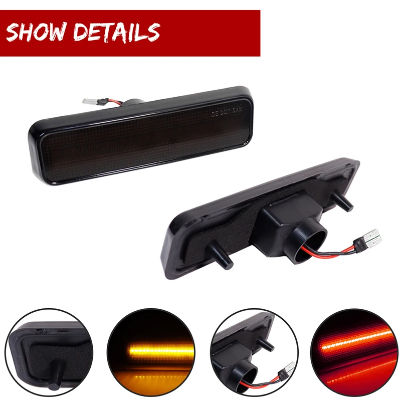 Front / Rear Bumper Side Marker Turn Signal Lights For Dodge Charger Dart Aspen, For Plymouth Barracuda Satellite Duster Valiant