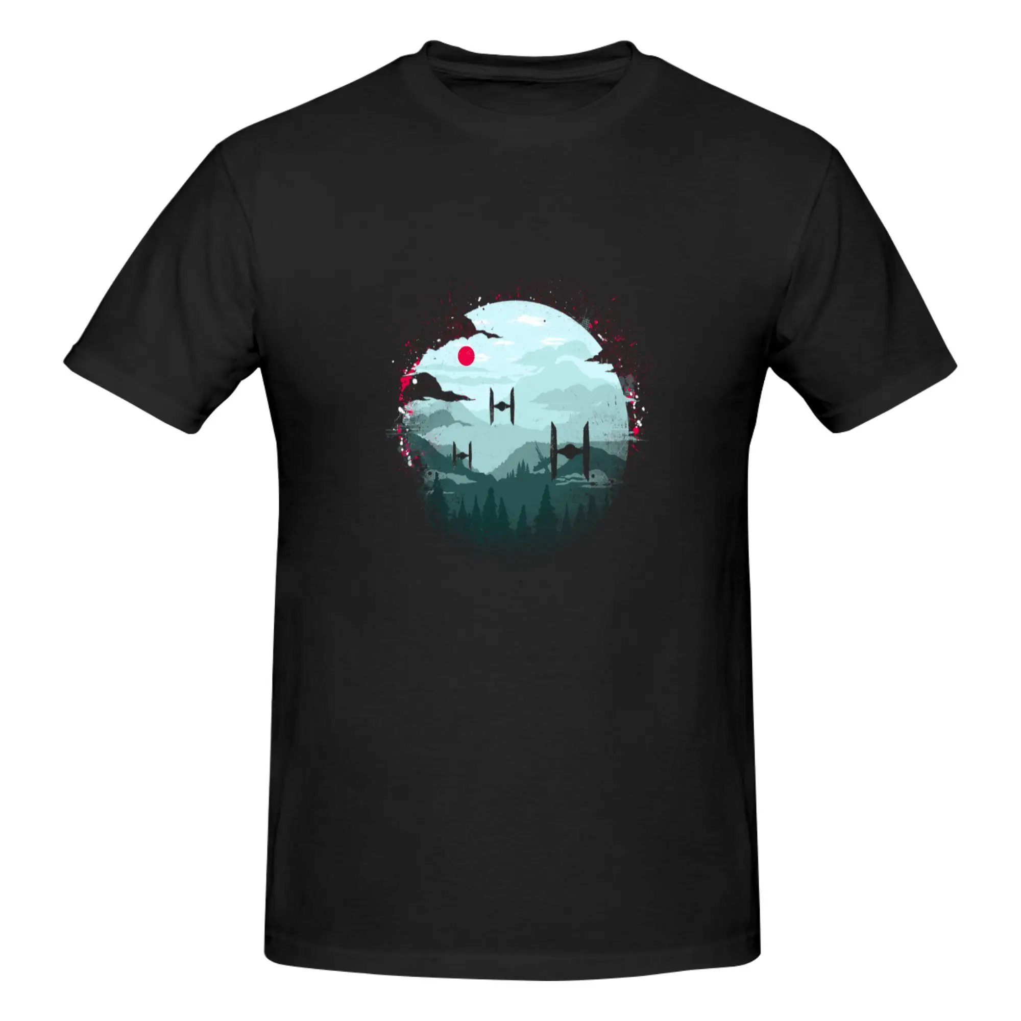 Funny Tie Fighters At Dawn  Men's Printed T-Shirt Unisex T shirtUnisex