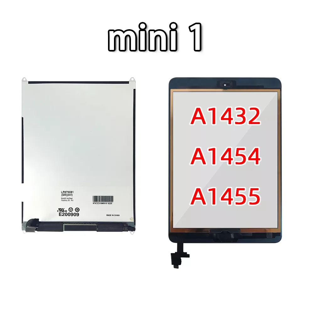 Pantalla táctil LCD probada al 100% para APPLE iPad Mini1, Mini2, Mini3, A1432, A1454, A1455, A1489, A1490, A1491, A1600, A1601